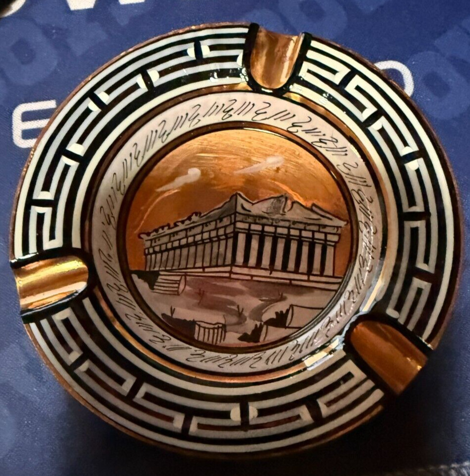 Greek Parthenon--Ashtray --Hand Made In Greece---3 3/4\