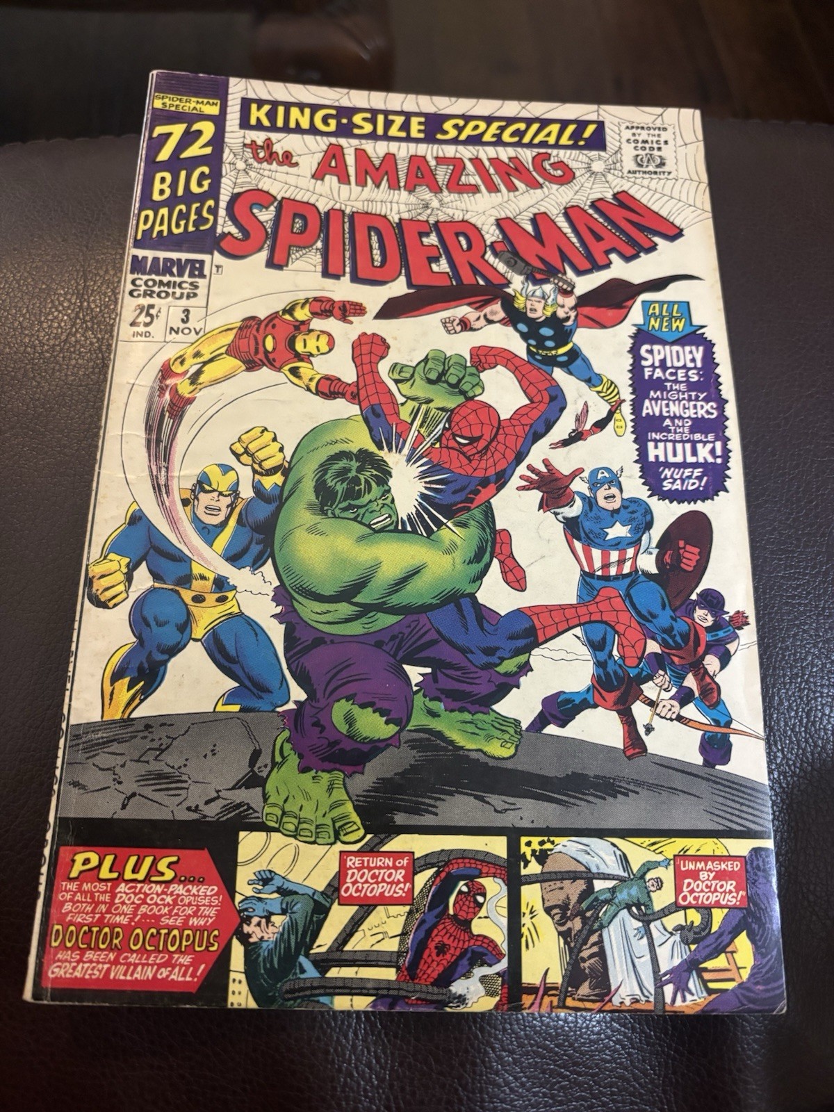 Amazing Spider-Man Annual 3 1966 VG+/FN Avengers Hulk Amazing Spider-Man Annual 3 1966 VG+/FN Avengers Hulk