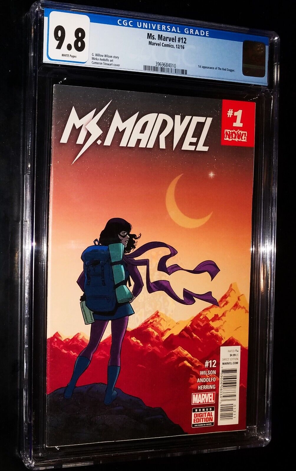 MS. MARVEL #12 2016 Marvel Comics CGC 9.8 NM-MT White Pages