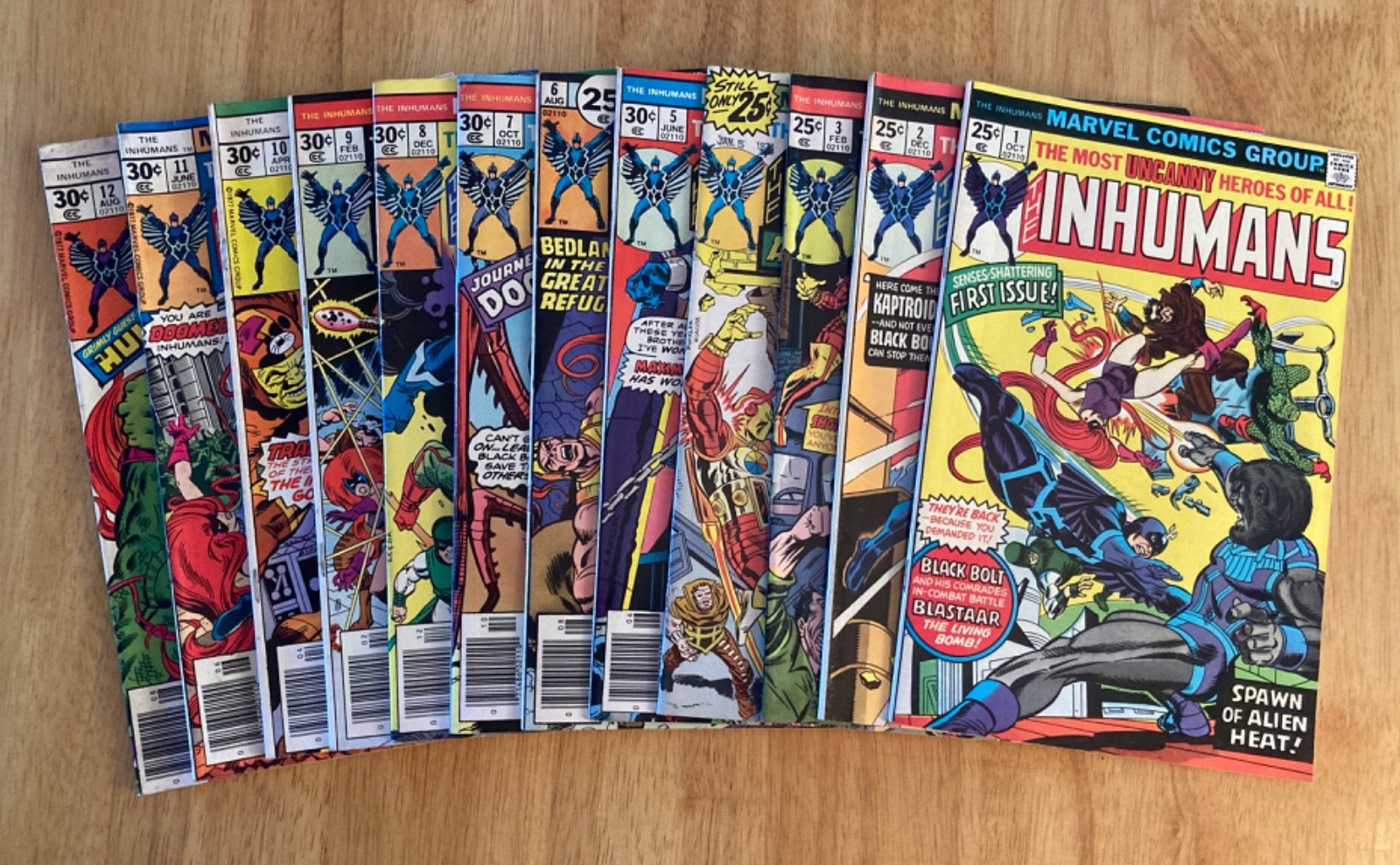 Run of *12* INHUMANS (1975): #1-12 *Complete Set* Grade Vary/Read Details...