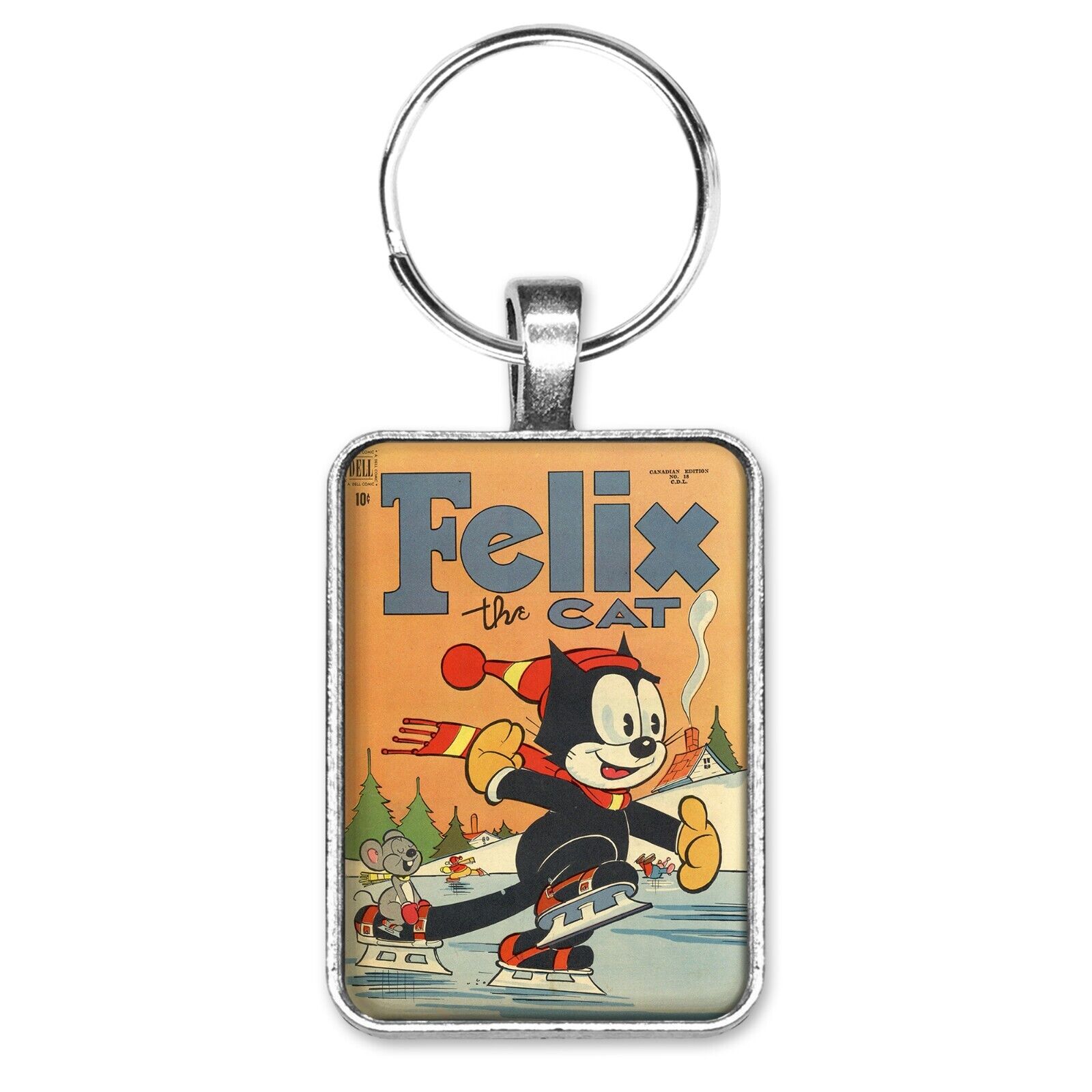 Felix the Cat #18 Cover Key Ring or Necklace Classic Cartoon Comic Book Jewelry