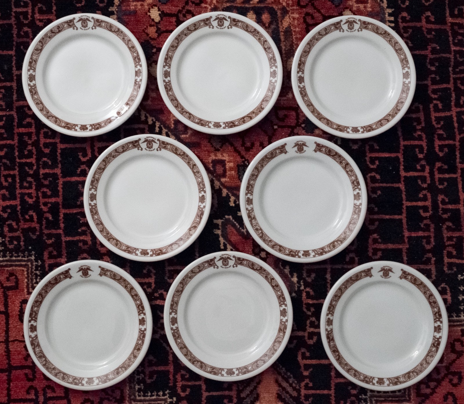 Vintage Set of 8 Shenango Roosevelt Hotel New Orleans Plates 🍽️✨