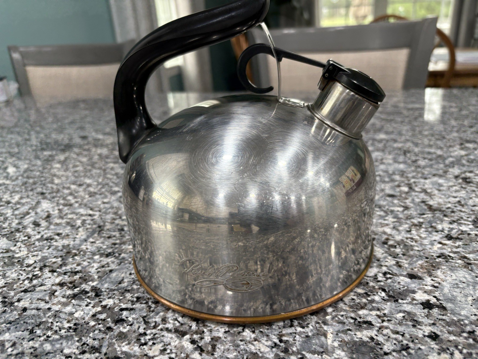 VTG 1801 PAUL REVERE WARE WHISTLING COPPER BOTTOM 2 QT TEA KETTLE C94C Korea VTG 1801 PAUL REVERE WARE WHISTLING COPPER BOTTOM 2 QT TEA KETTLE C94C Korea