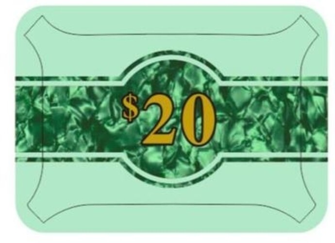 High Stakes $20 Poker Plaque Premium Quality NEW James Bond Casino Royale 