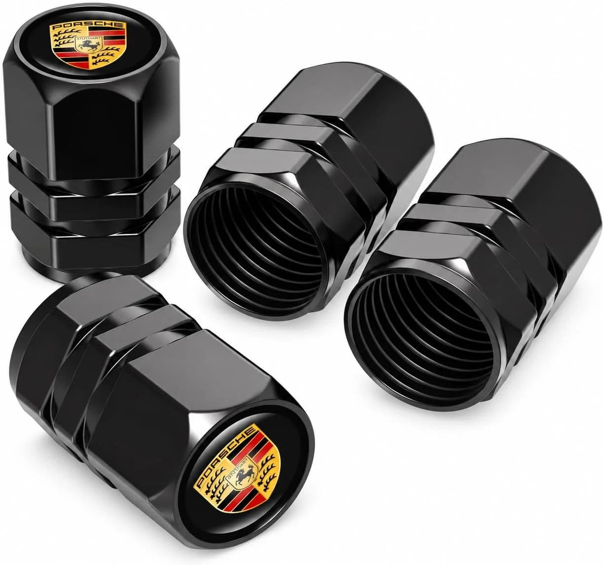 Car Tire Valve Caps for Panamera Cayenne Macan Boxster Taycan Cayman 718 911,All