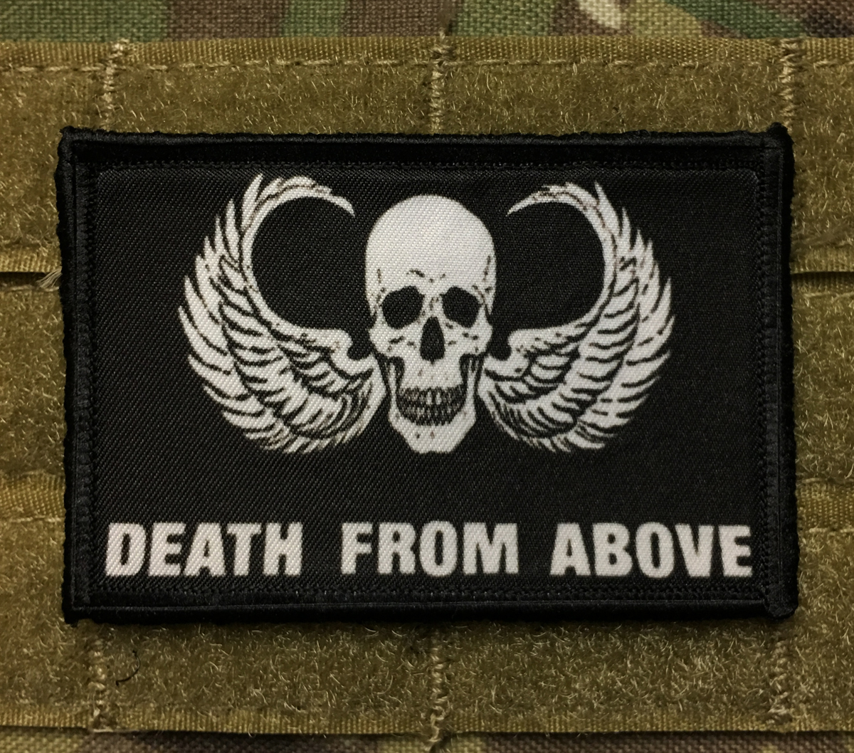 Vietnam Death from Above Death Card Morale Patch Tactical Military Army Flag USA