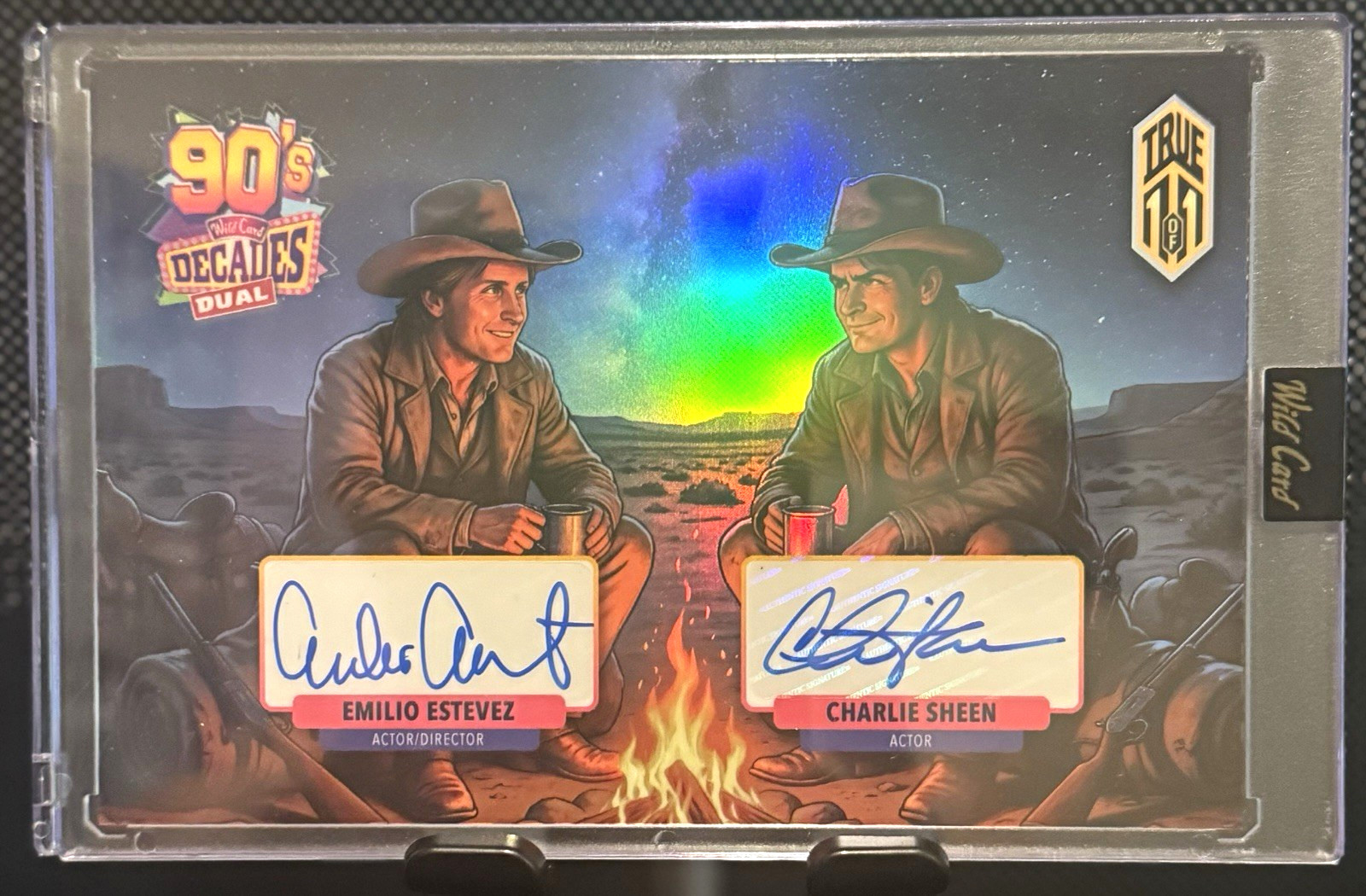 Wild Card 2026 90\'s Decades Dual Emilio Estevez/Charlie Sheen Auto True 1/1