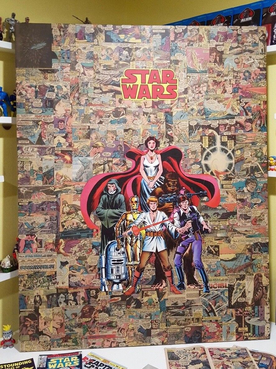 DISCOUNTED Star Wars Comic Collage Huge Decorative Wall Art 40.5 x 51.75 Inches