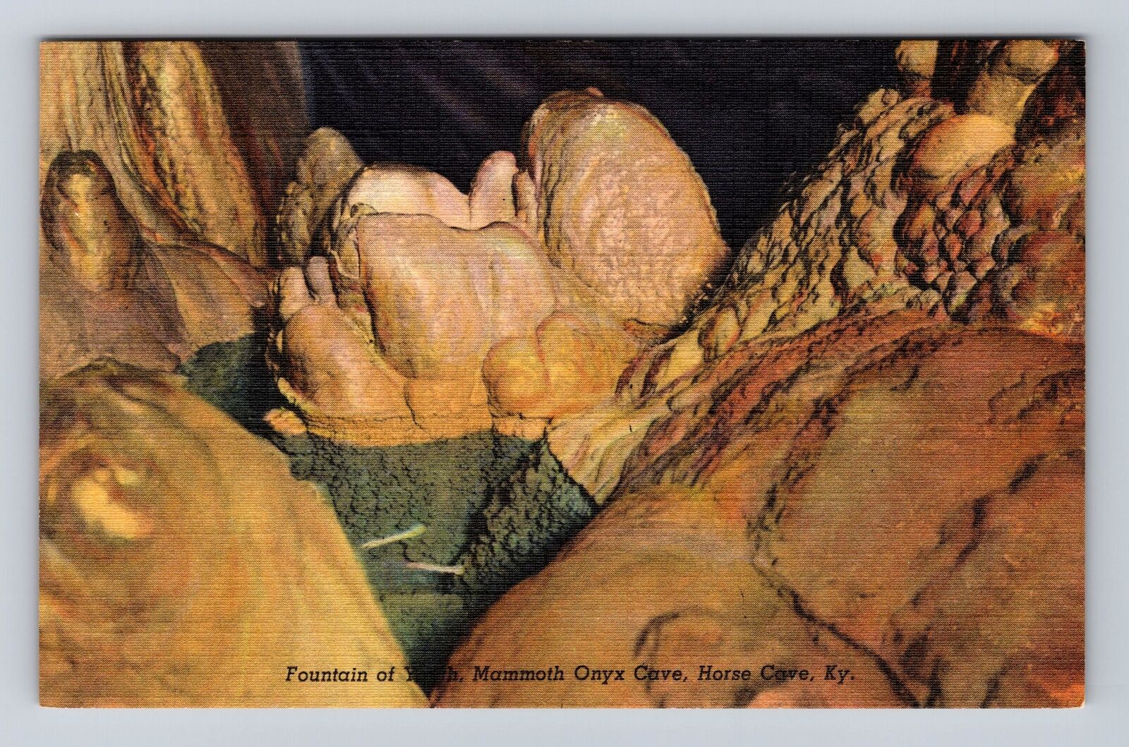 Horse Cave KY-Kentucky, Fountain Of Youth, Antique, Vintage Souvenir Postcard