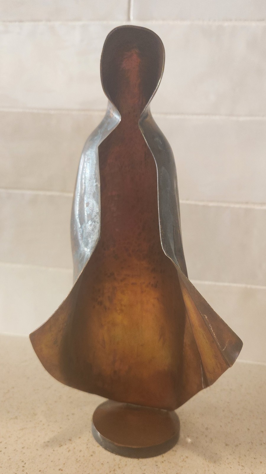 Los Castillo Taxco Copper Madonna Sculpture Mexico Vintage