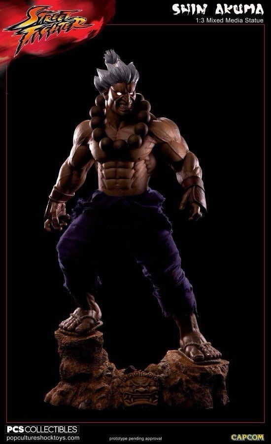 Pop Culture Shock Street Fighter 1/3 Shin Akuma Statue Figure Sideshow PCS