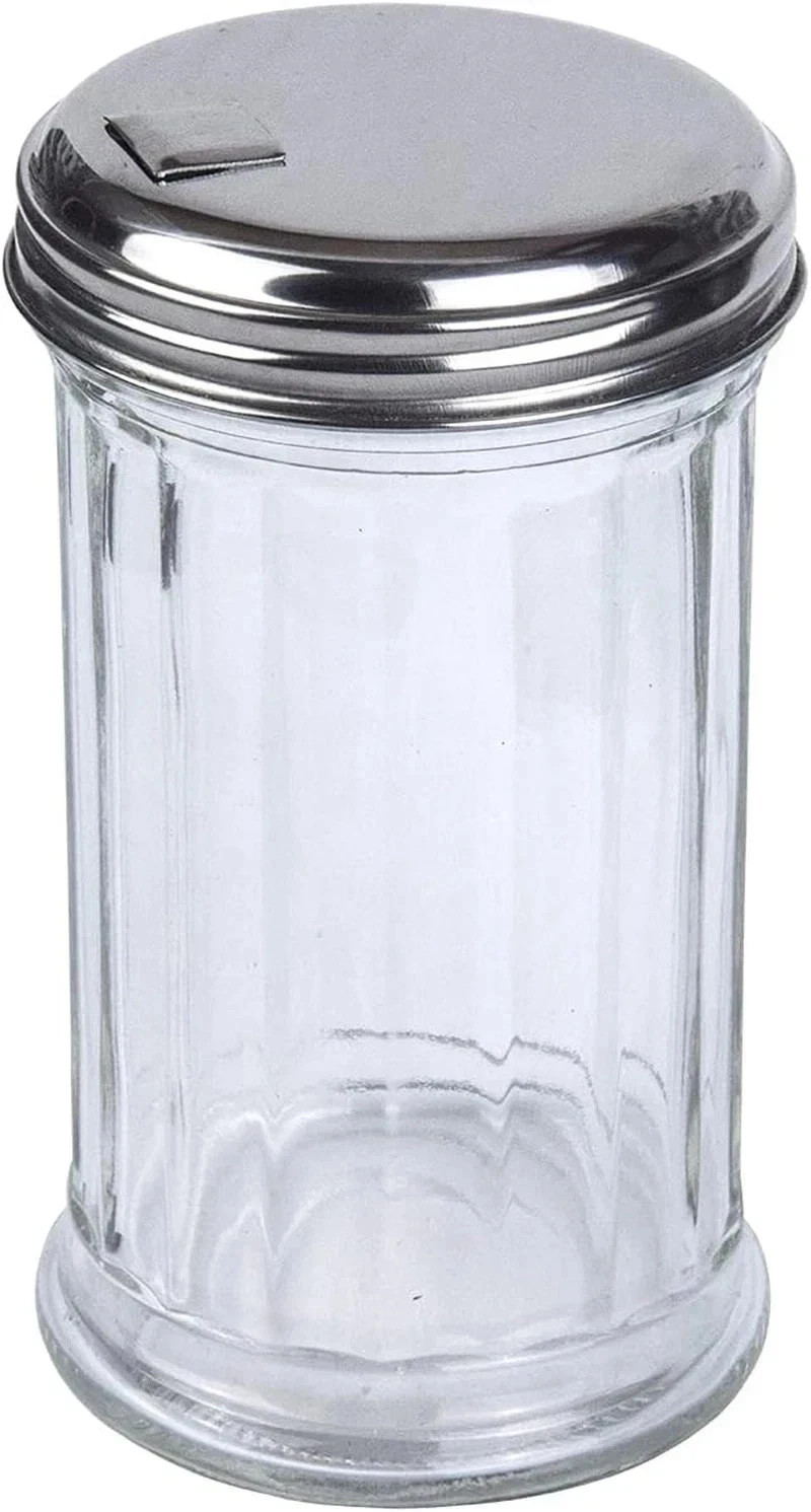Glass Sugar Shaker Dispenser Pourer, 5.5 Inch