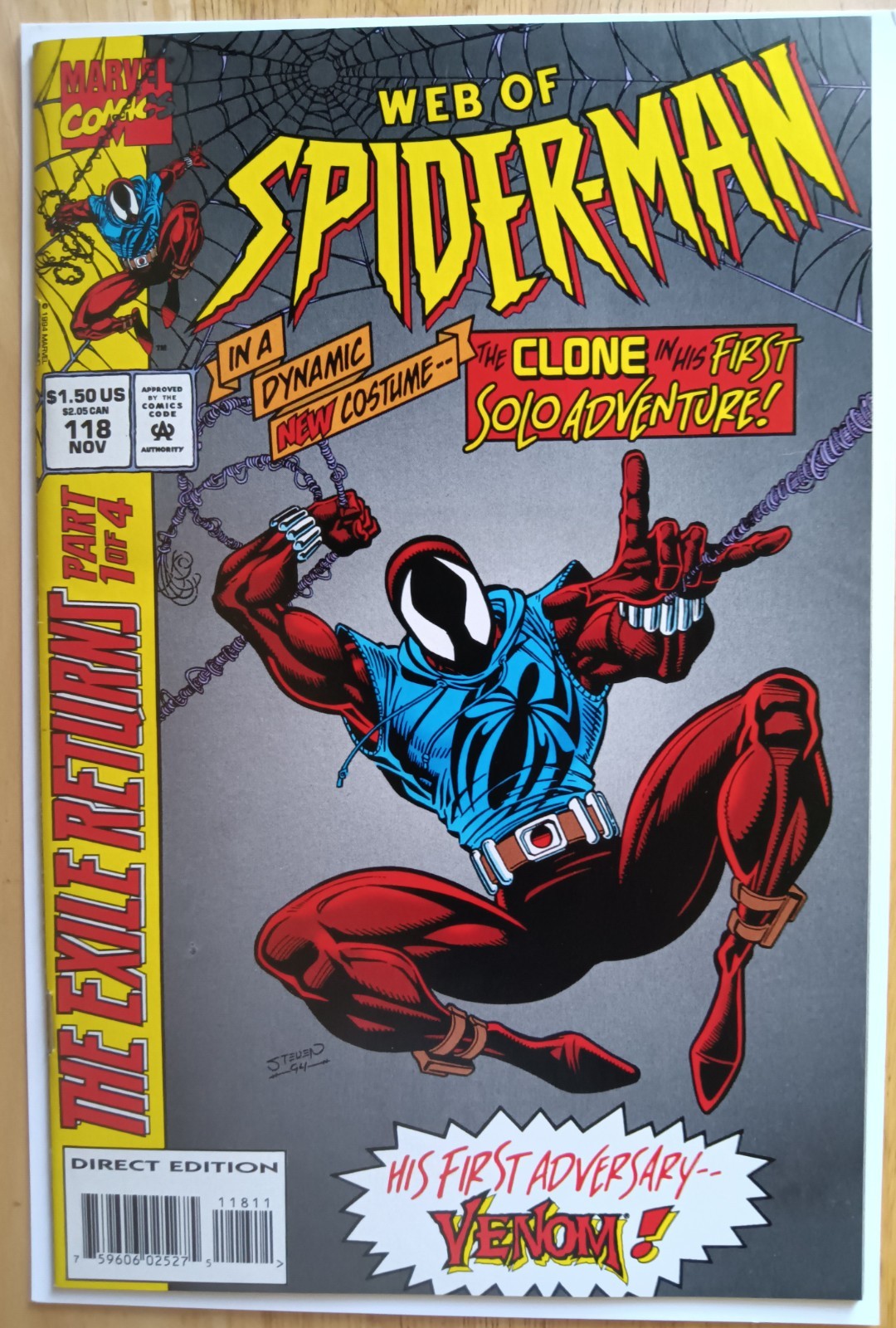 Web of Spider-Man #118, 1st Appearance Scarlet Spider Ben Reilly, Marvel 1994