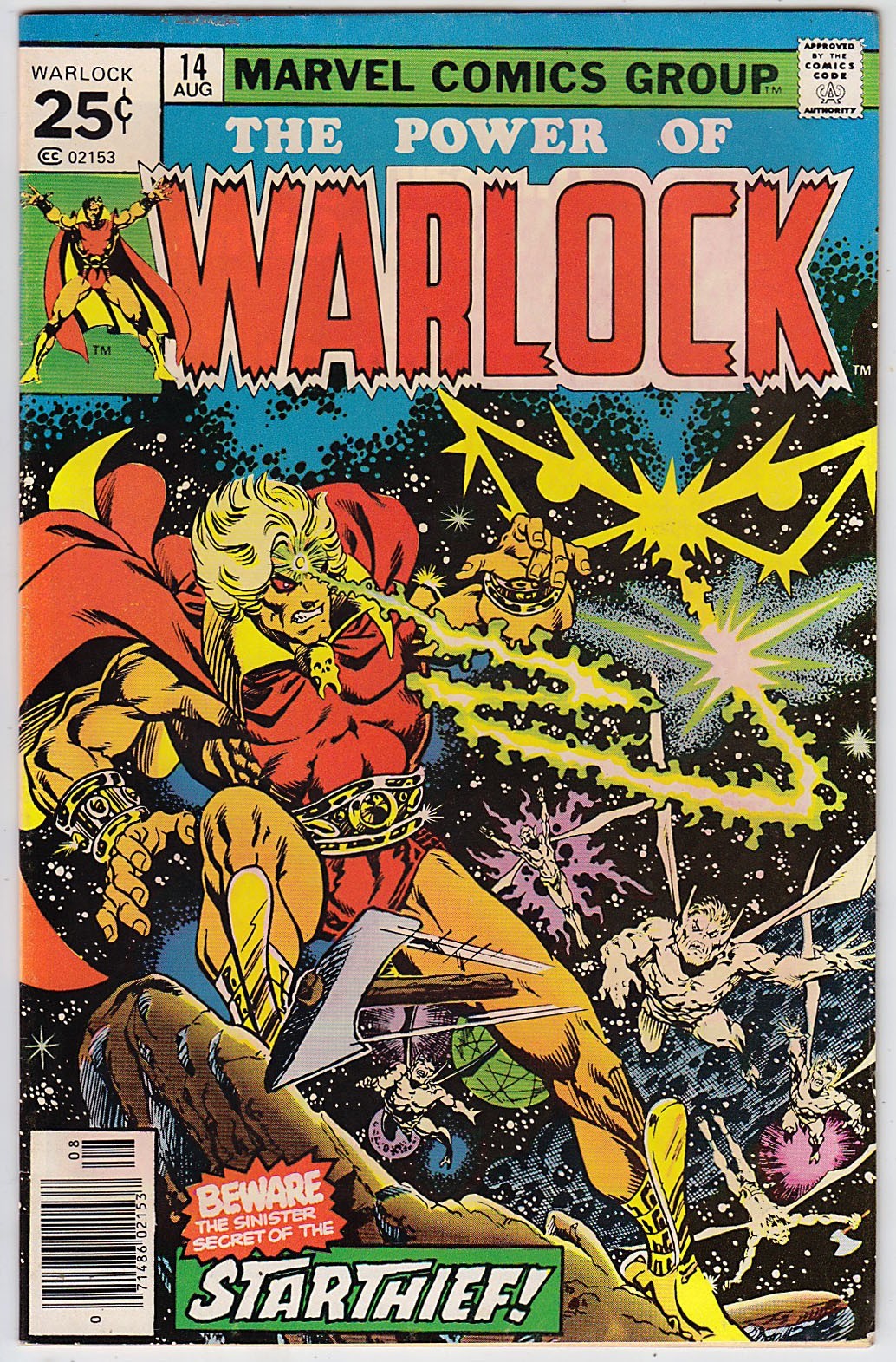 Warlock #14, 1976, Death of Star Thief Jim Starlin Cover, Art & Story VF 8.0