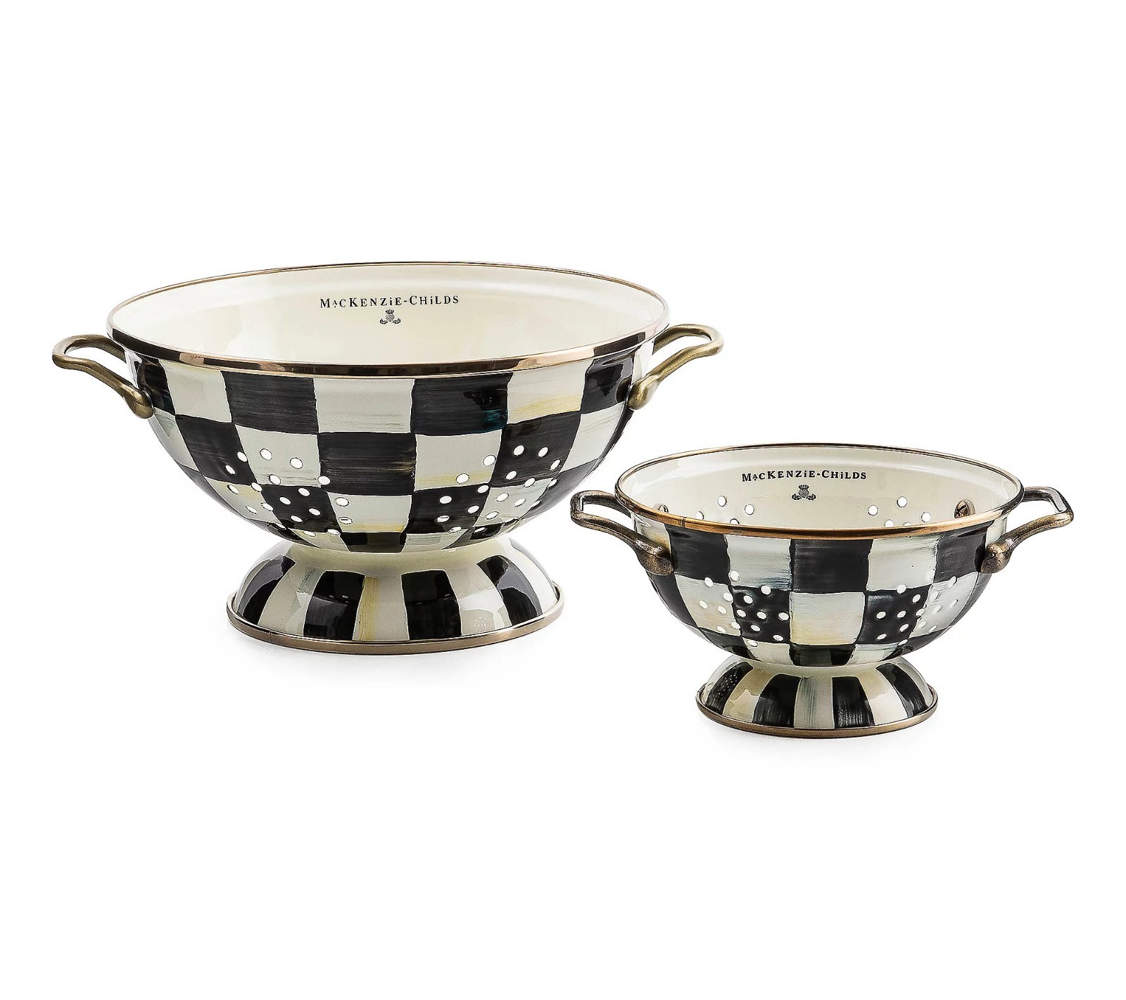 MacKenzie - Childs Set of 2 Colanders