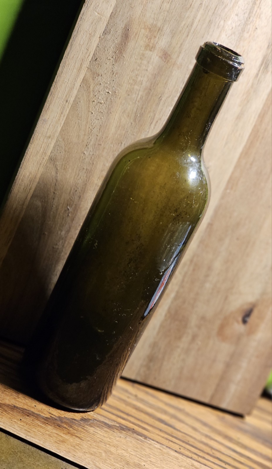 Vintage Olive Green Bottle 9.5\