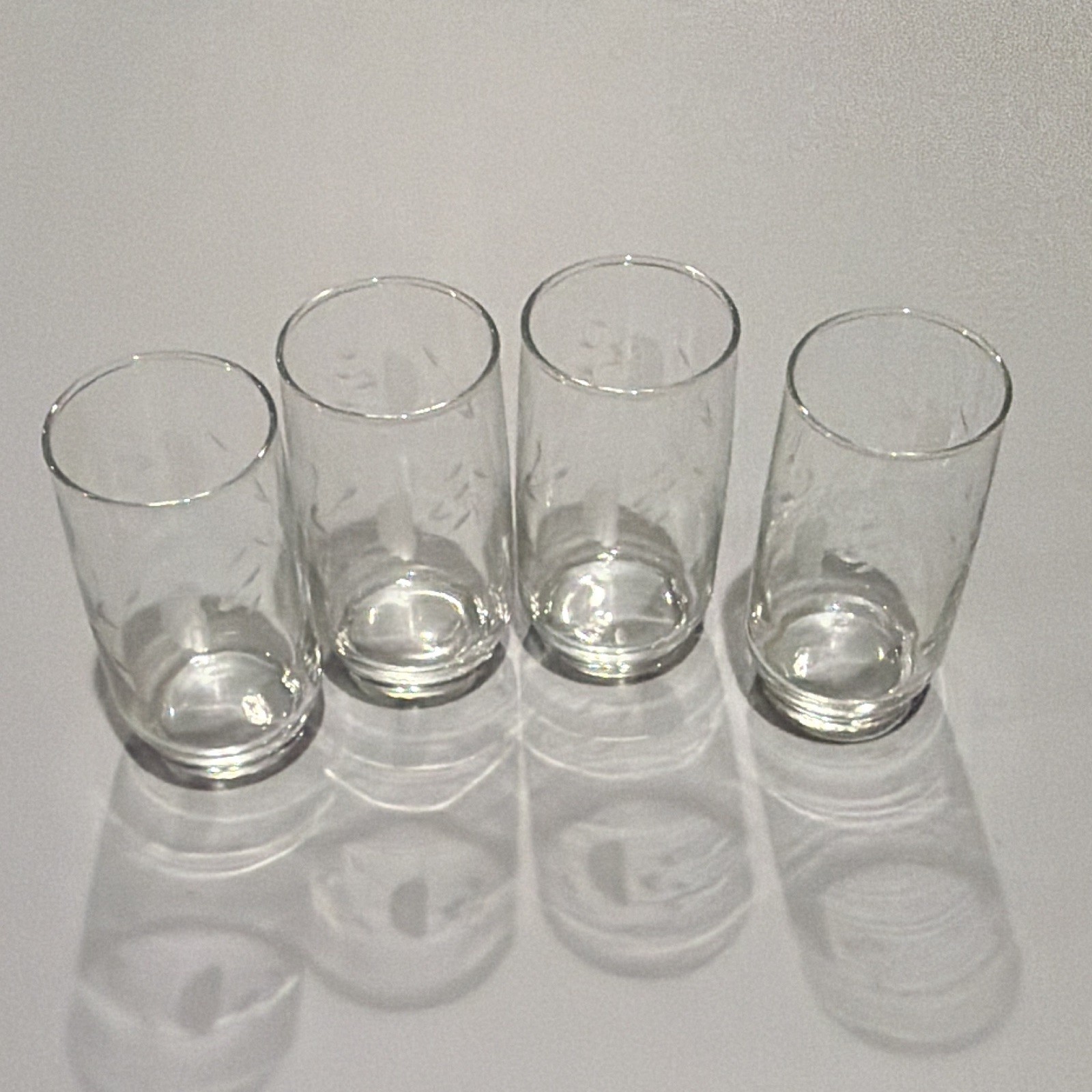 Vintage Princess House Heritage Crystal 11oz Flat Tumbler Glass set of 4