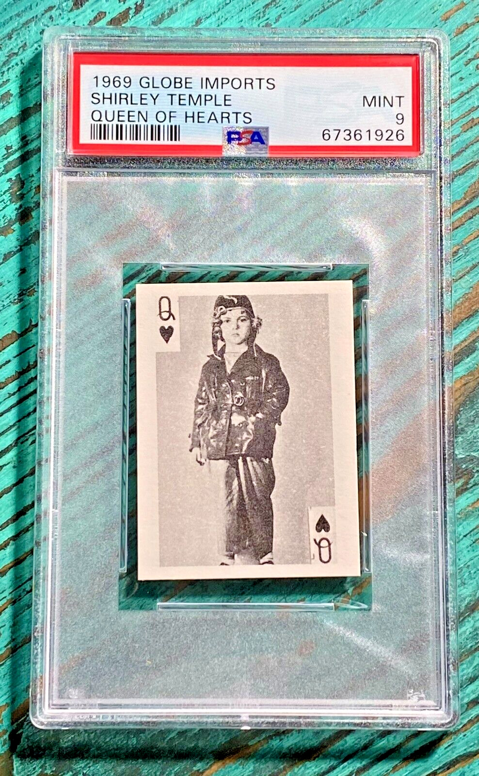 SHIRLEY TEMPLE 1969 Globe Imports Playing Cards Queen of Hearts PSA 9 Mint Pop 4