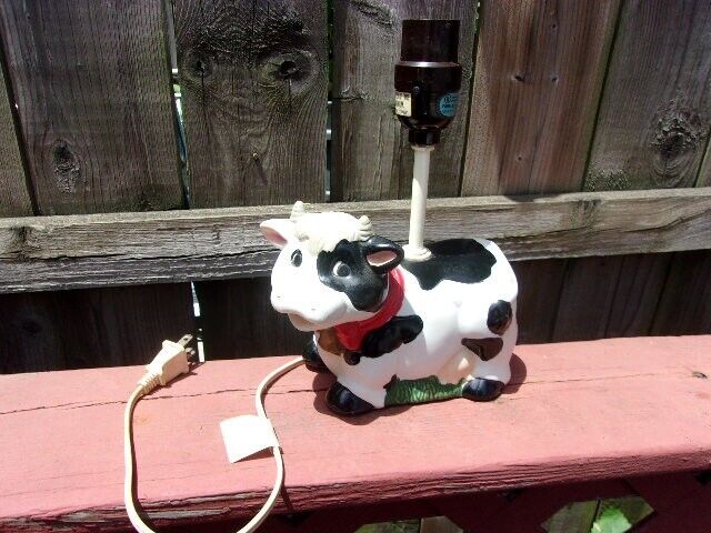  Cow Lamp Figurine Vintage Great Working Condition. Kitchen, Bedroom, Office Use