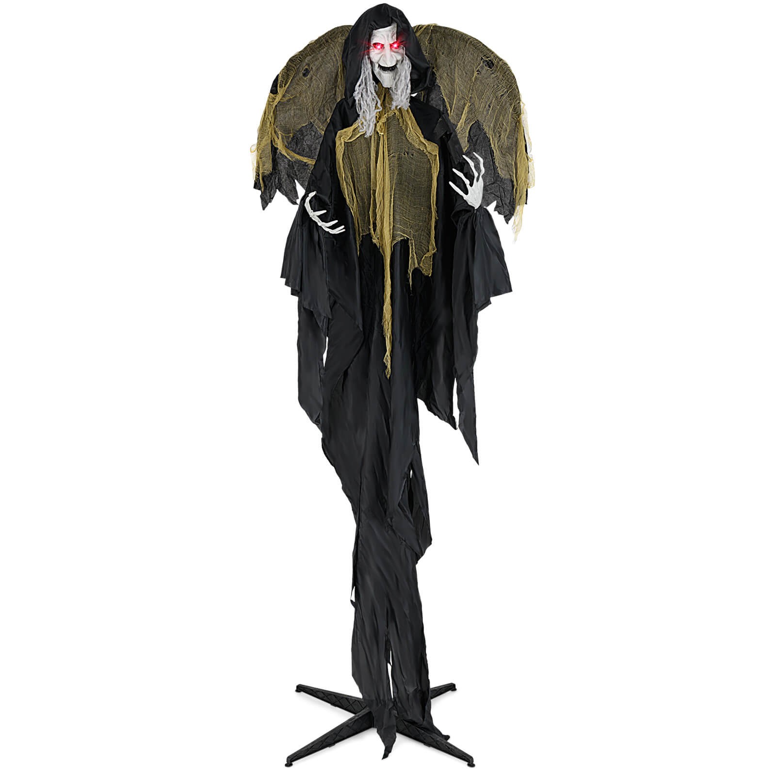 8.2FT Halloween Standing Witch Voice Activated Animatronic Ghost, Lighted Eyes