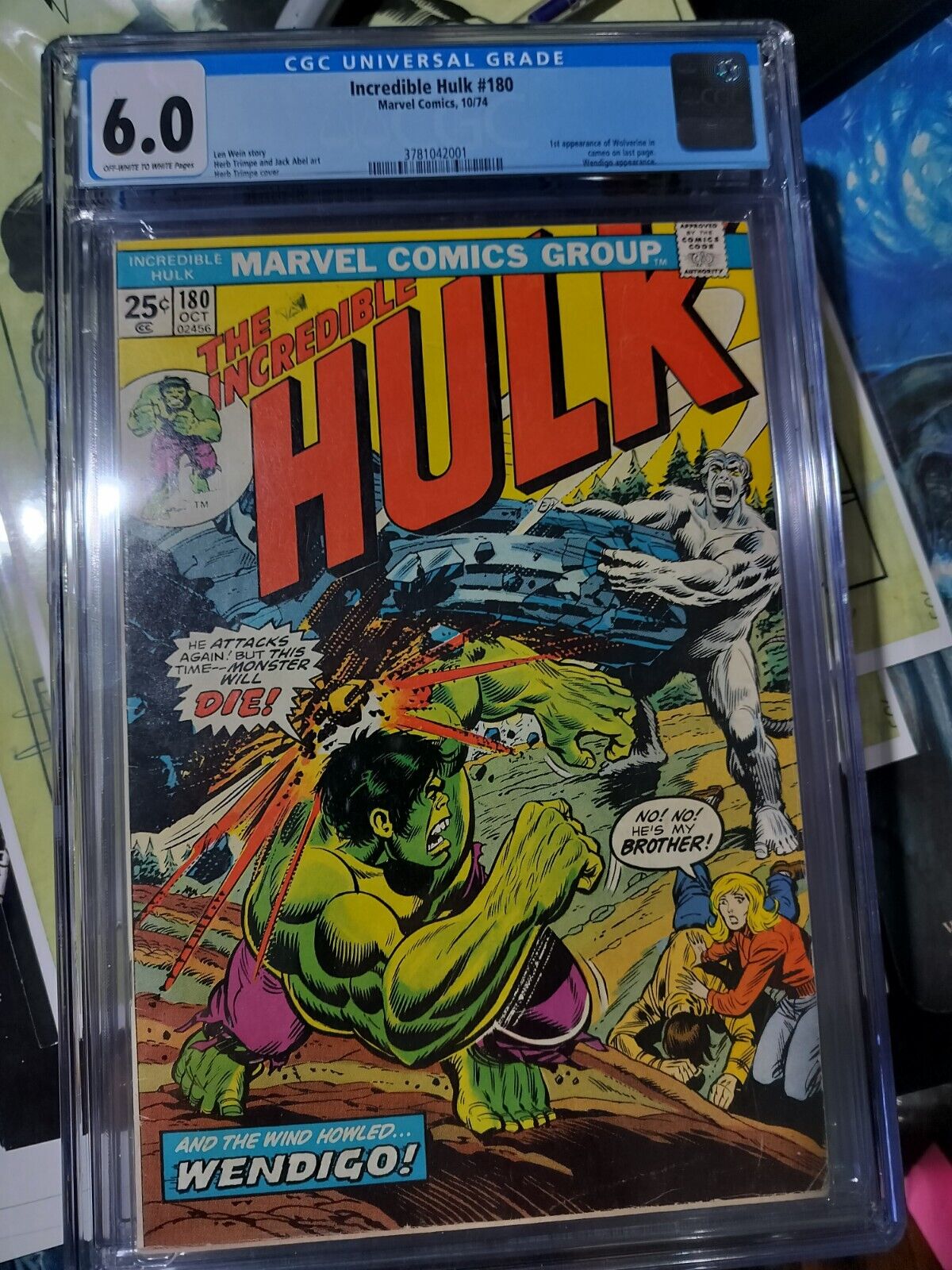 Incredible Hulk #180 CGC  6.0 1st Appearance of Wolverine Marvel 1974