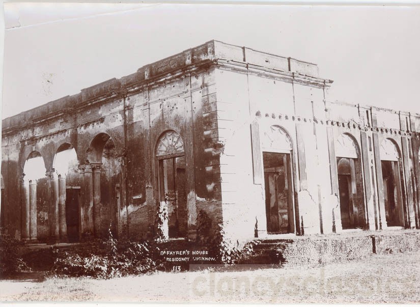 1890s Lucknow India Dr Fayrer House Ruins British Residency 1857 Mutiny Siege