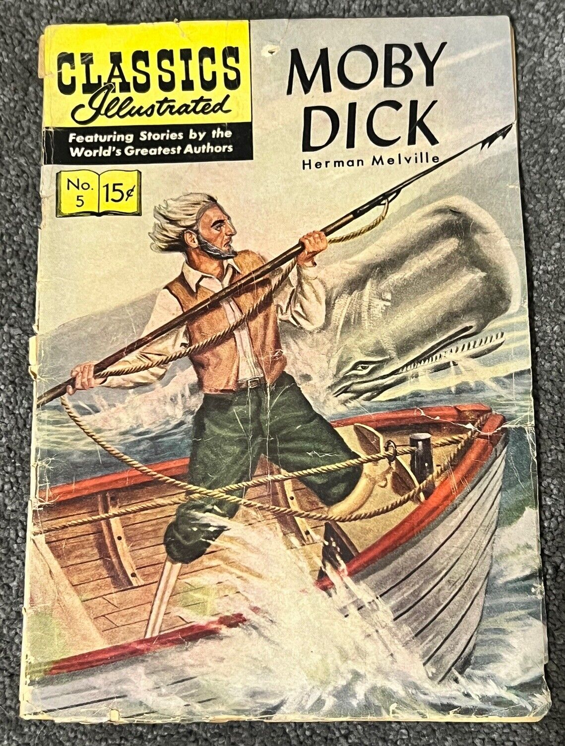 CLASSICS ILLUSTRATED #5 Moby Dick by Herman Melville Gilberton 1966 Comic GD