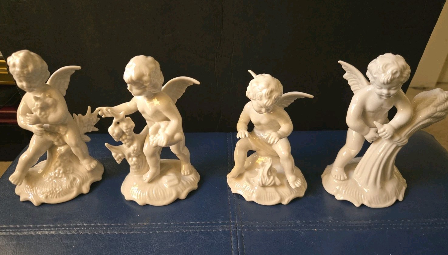 Vintage Karl-Heinz Klette Original Germany White Porcelain Cherub Boys Set of 4 Vintage Karl-Heinz Klette Original Germany White Porcelain Cherub Boys Set of 4
