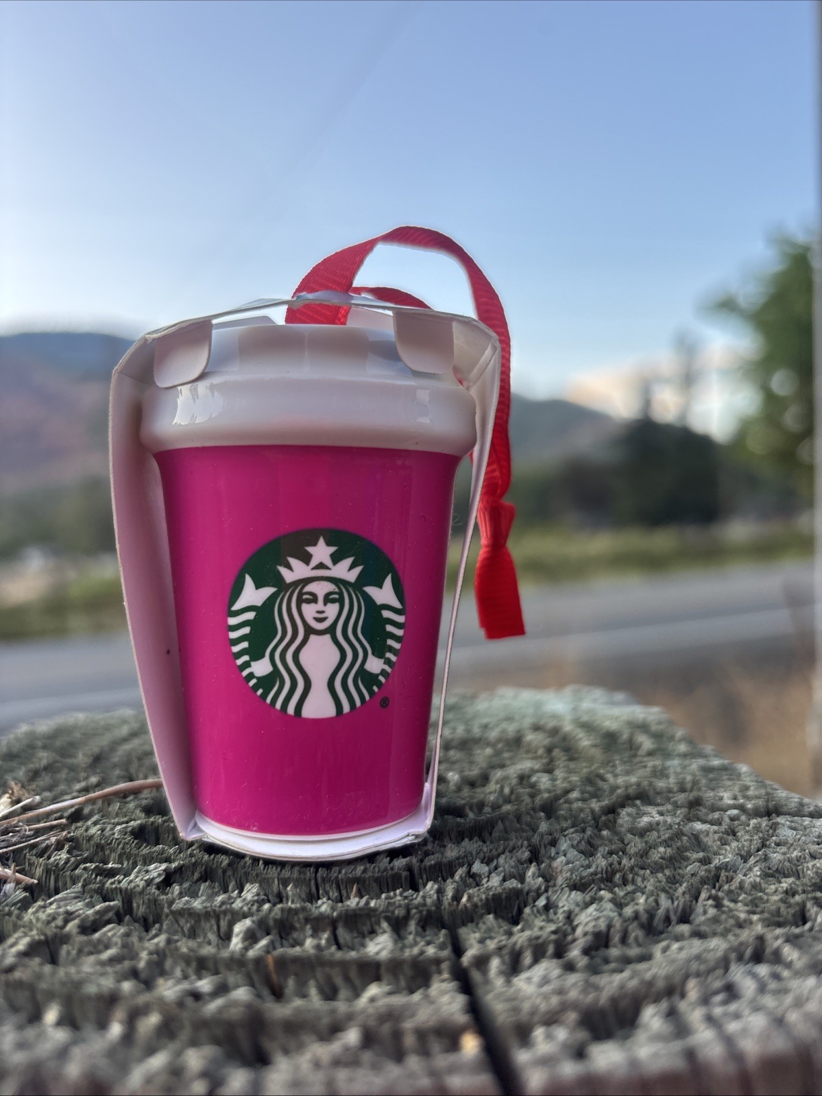 2021 Starbucks Pink Tumbler Christmas Tree Ornament Brand New