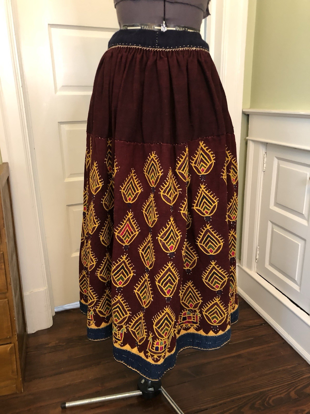 Ethnic Skirt Handmade Kutch Embroidered Rabari Tribe in Gujarat India 