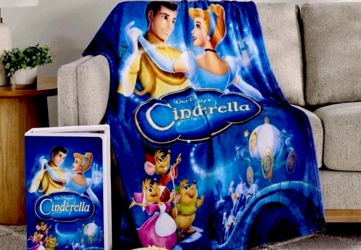 New VIRAL Throwback VHS Disney Cinderella Blankets