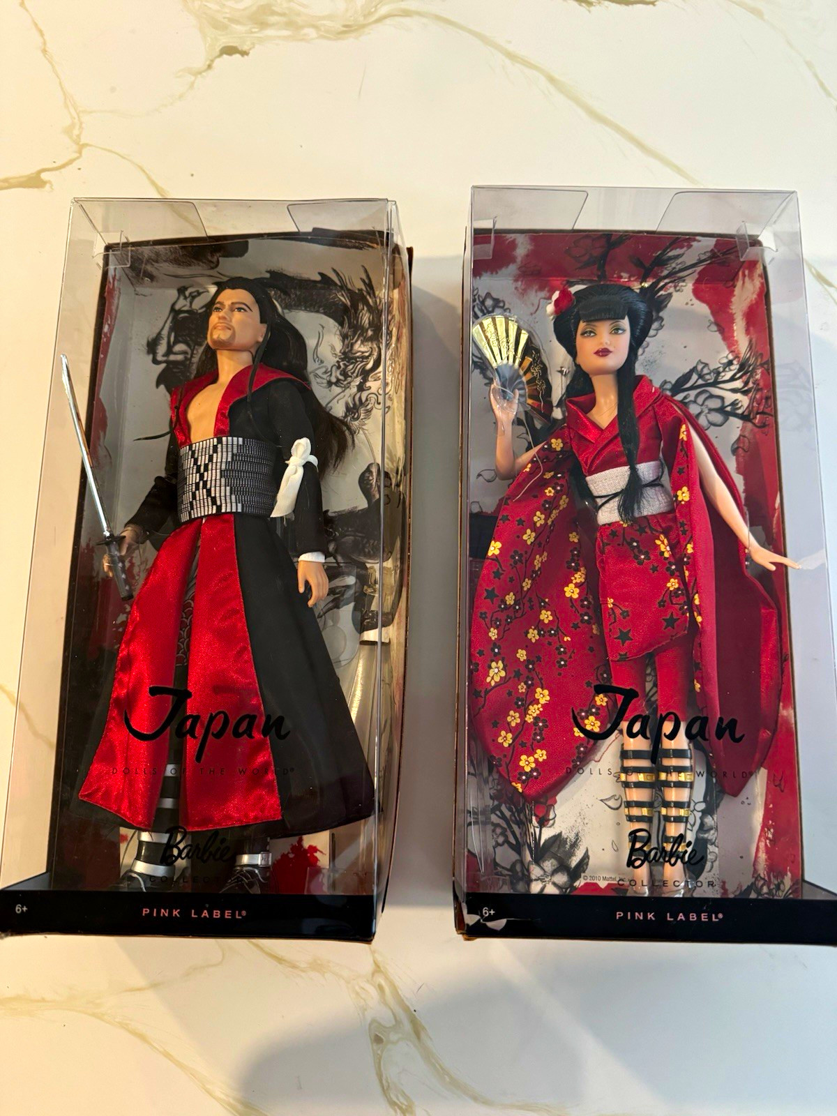 Mattel Dolls of the World Japan - Pink Label Samurai Ken & Geisha Barbie