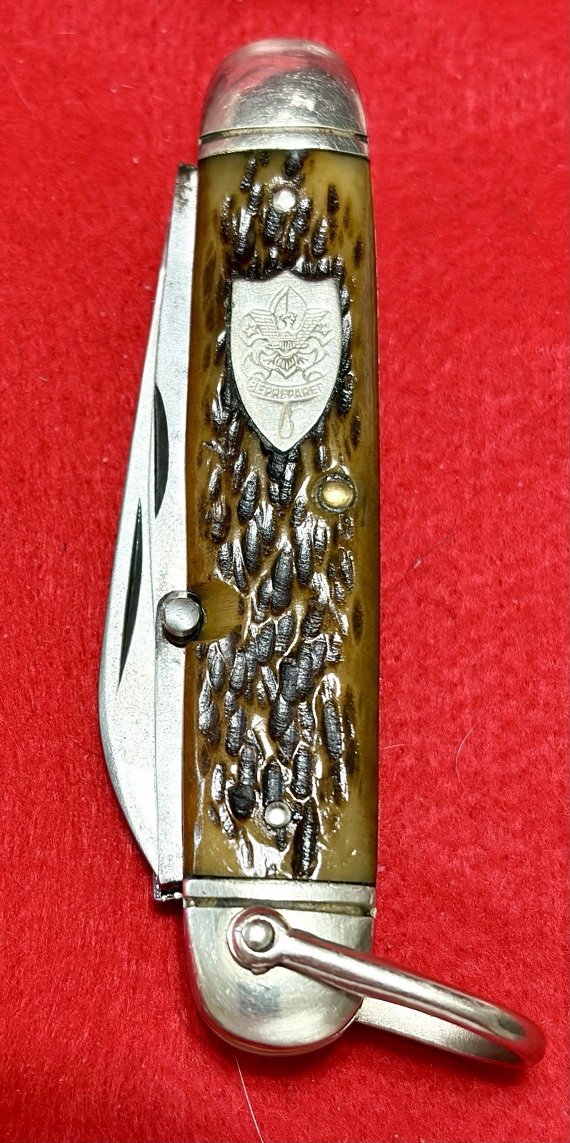 Vintage Ulster 1502 Boy Scout Knife. Great Condition, Bone Scales