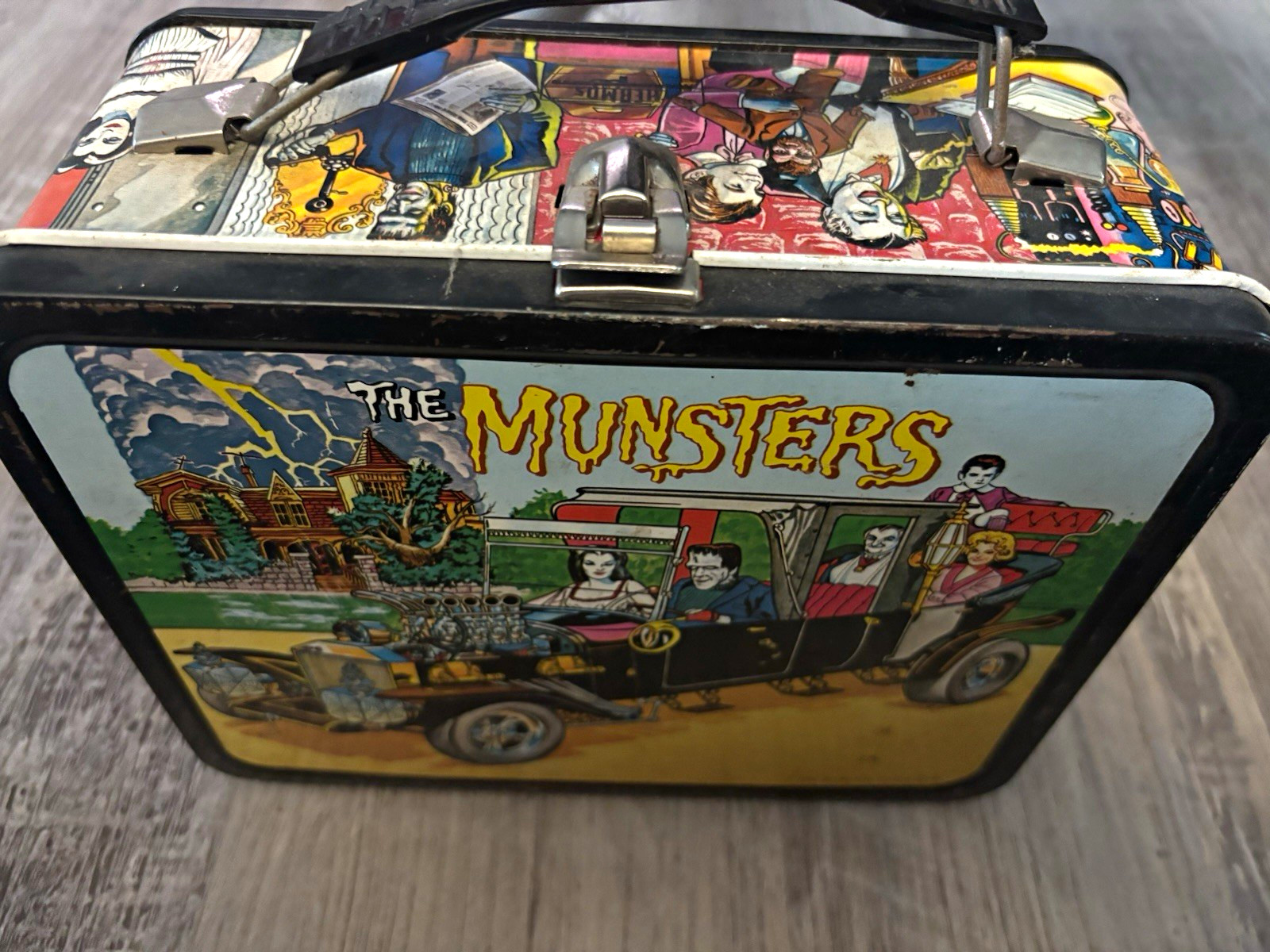 The Munsters Metal Collectible Lunchbox with Thermos Bottle for Collectors