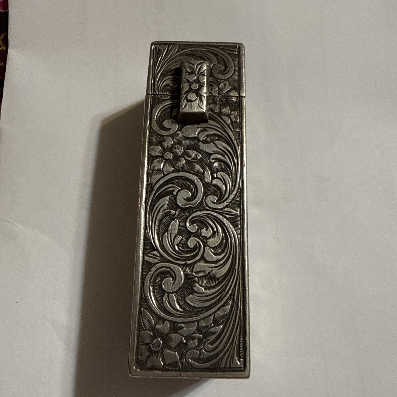 BEAUTIFUL Vintage Art Deco 800 Italian Sterling Silver Lipstick Case 1930’s/40s
