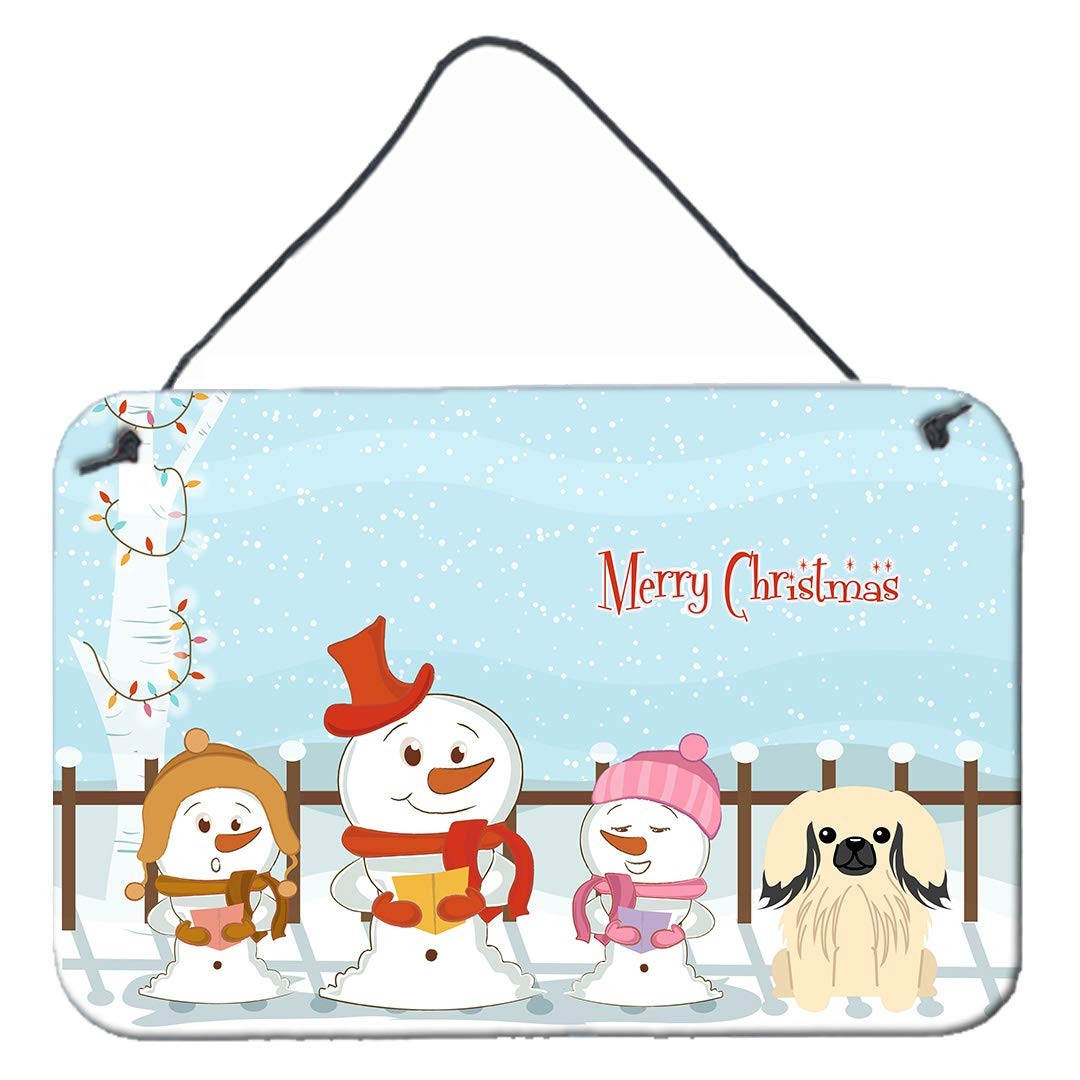 Caroline\'s Treasures BB2437DS812 Merry Christmas Carolers Pekingese Cream Metal Caroline\'s Treasures BB2437DS812 Merry Christmas Carolers Pekingese Cream Metal