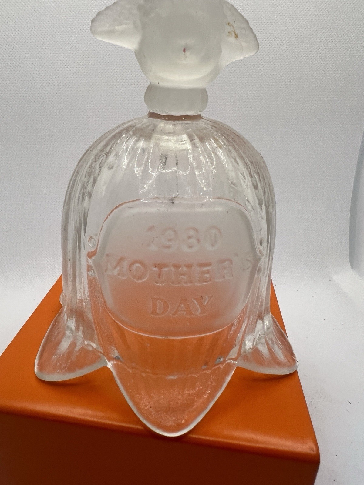 Vintage GOEBEL CRYSTAL MOTHERS DAY BELL 1980 glass mom daughter gift