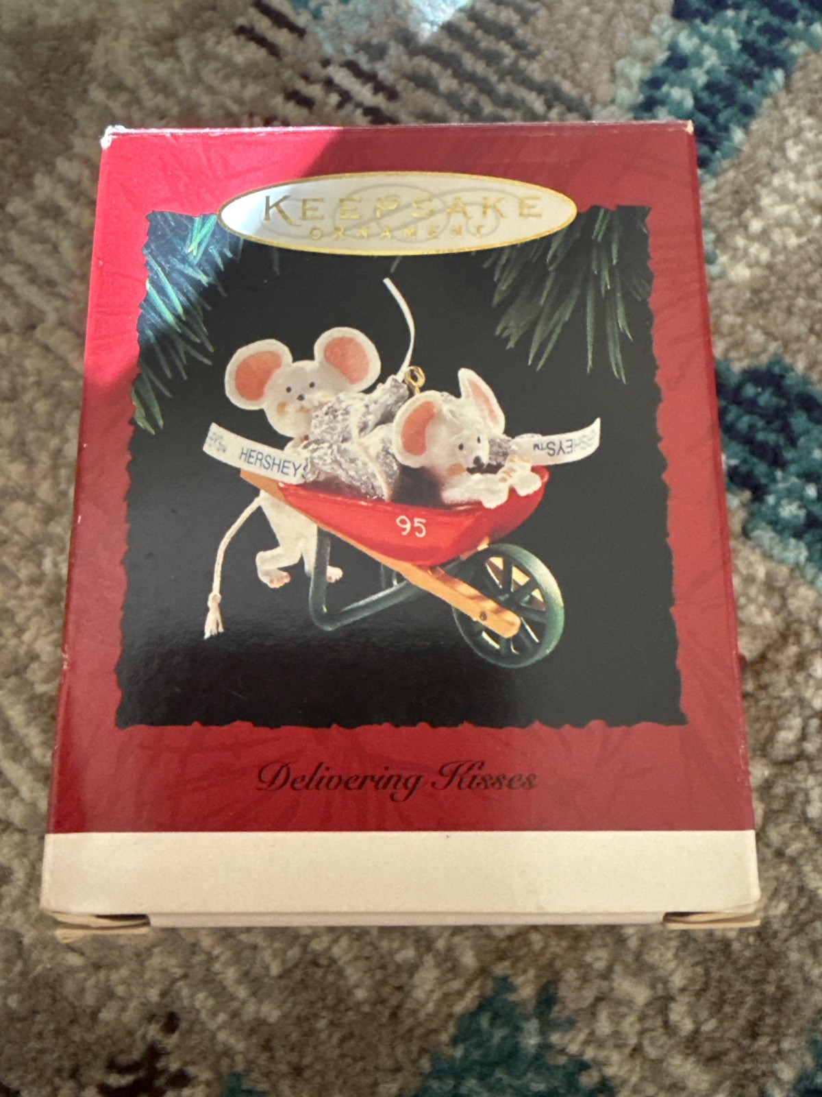 1995 Hallmark Keepsake Ornament Delivery Kisses Hershey's - 1995 Hallmark Keepsake Ornament Delivery Kisses Hershey's -