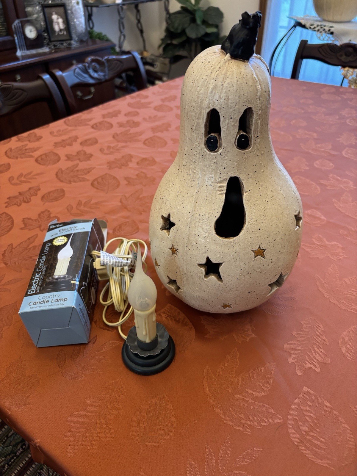 Rare Vintage Salem Collection Pumpkin Ghost Gourd Halloween Collectible