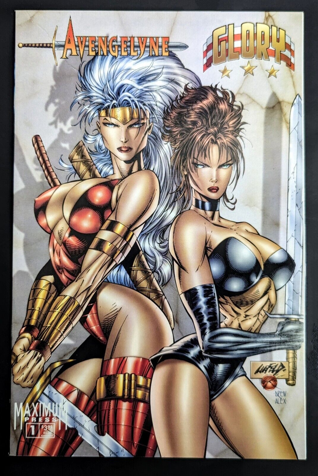 1995 Avengelyne Glory #1 Direct Edition Cover Maximum Press Comics