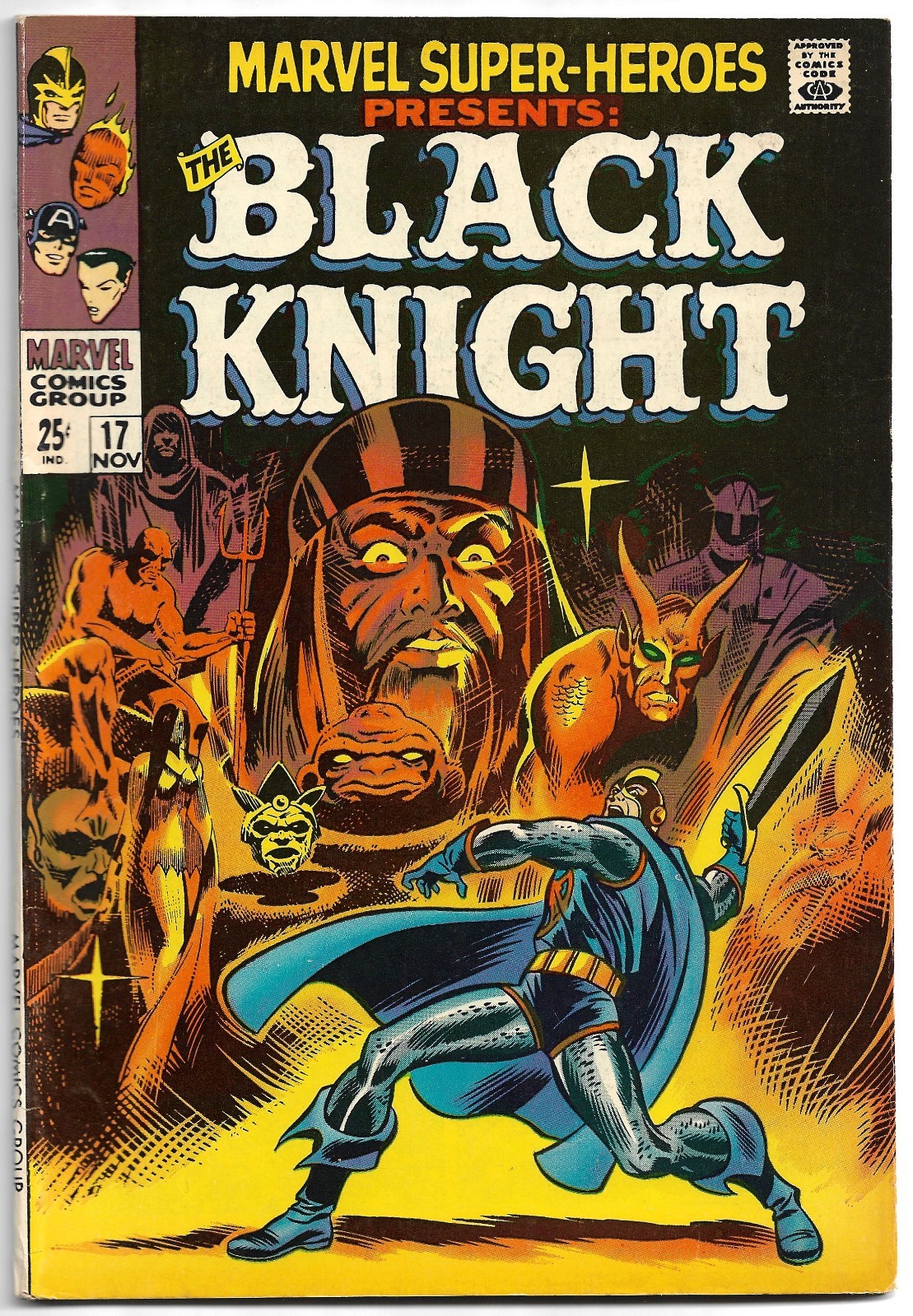 🔥🔥 Marvel Super-Heroes #17 ** 1968 ** Origin of Black Knight III ** F/VF  🔥🔥