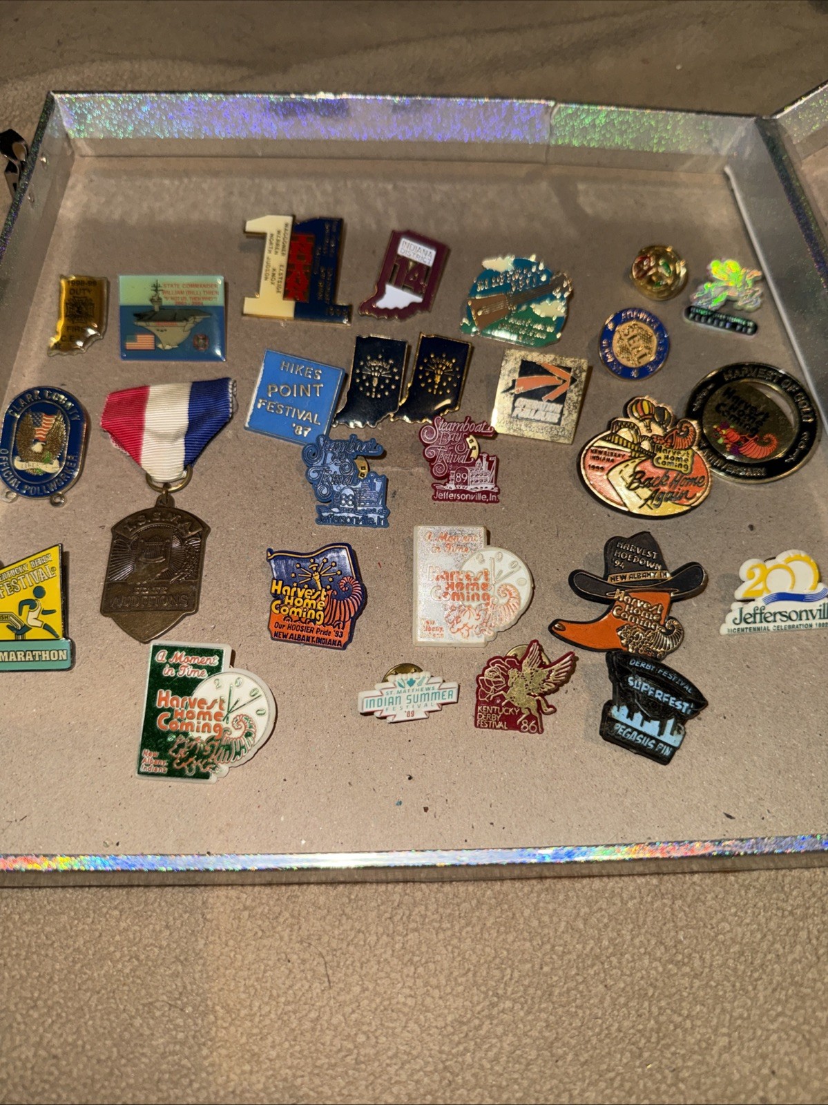 Vintage Indiana Harvest Pins.. Kentucky State Fair…Louisville Heritage Etc