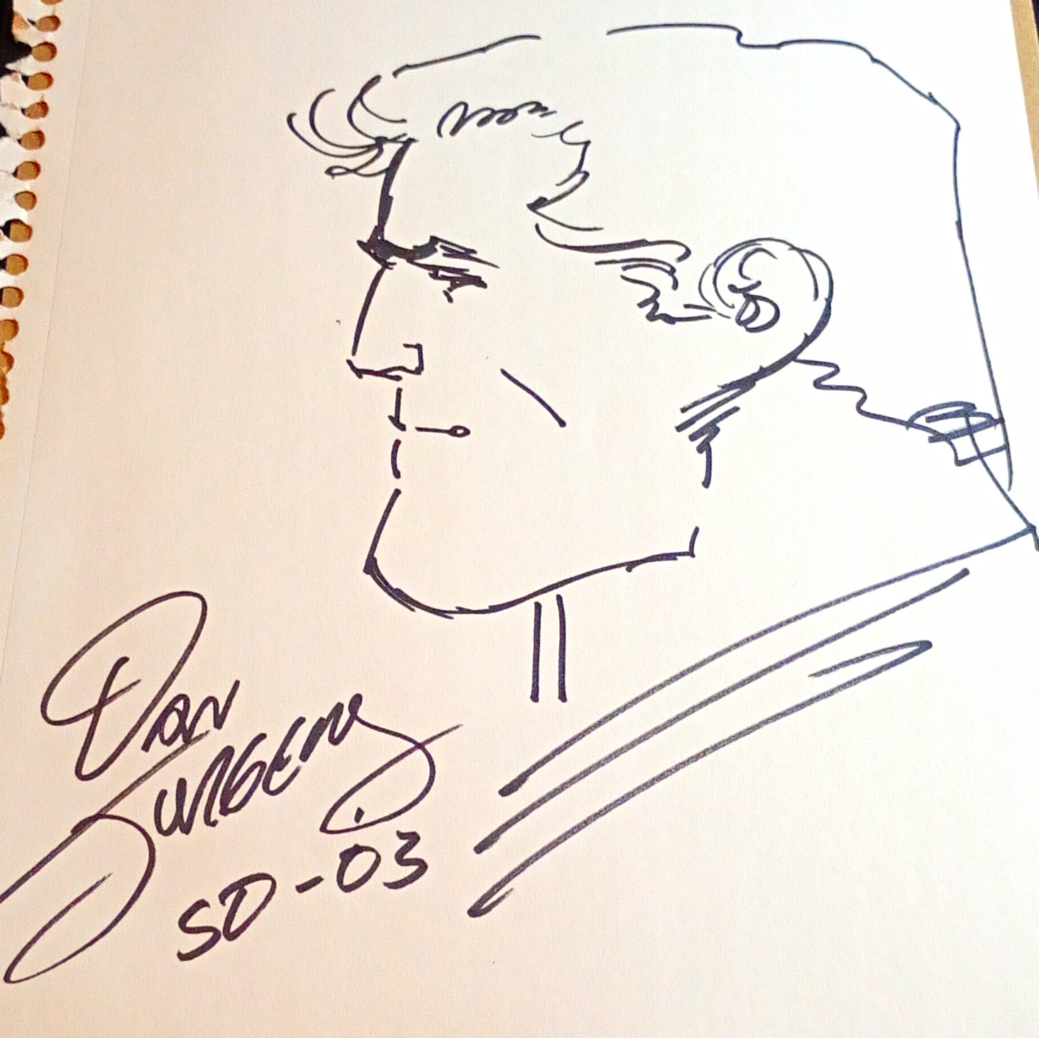 Dan Brereton Original Signed Ink Portrait Drawing 2003 on Paper Unframed