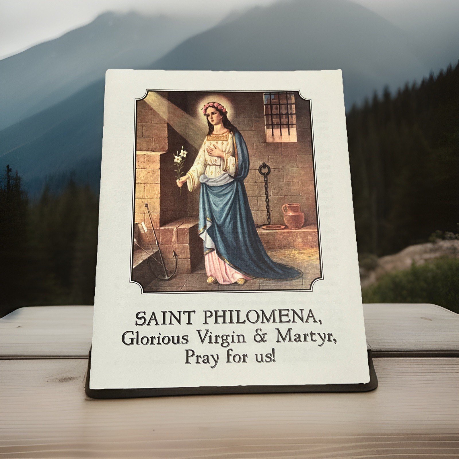 1952 St Philomena Paper Prayer Novena Catholic Imprimatur Le Blond New 4” X 5.5