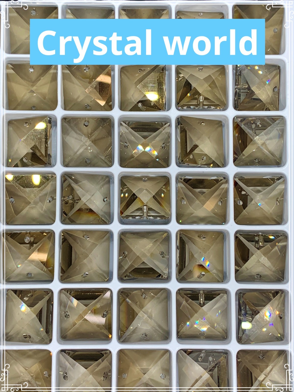 96pcs 18mm Chandelier Crystal Replacements Lamp Parts Asfour Lead Square Sets