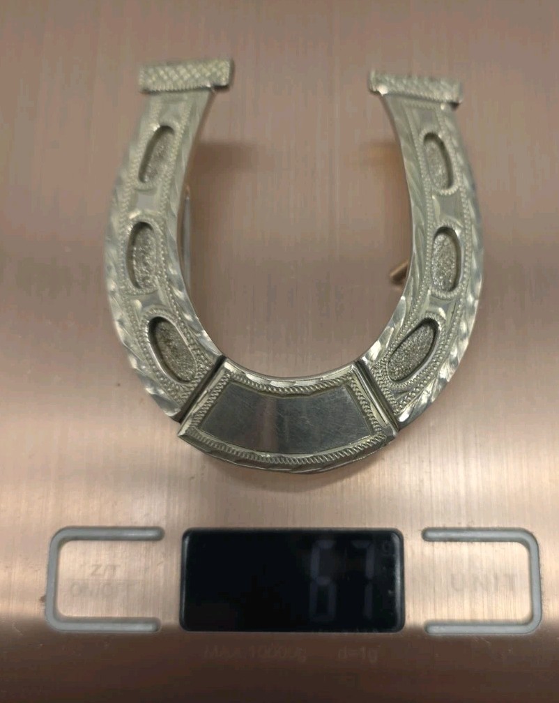 Vintage Taxco Silver 67g Horse Shoe Belt Buckle Vintage Taxco Silver 67g Horse Shoe Belt Buckle