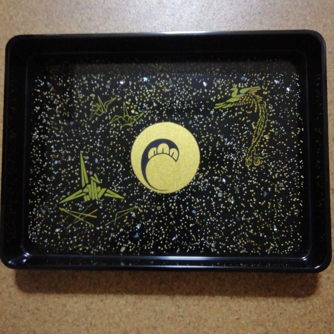 Wakasa Nuri Lacquered Tray Raden Inlay Crane Phoenix 37x51 cm Large