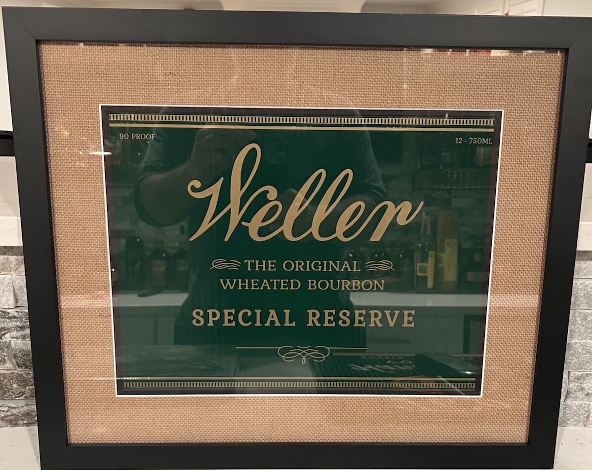 Weller Special Reserve Kentucky Bourbon Whiskey Wall Art Decor 21x17.5 Weller Special Reserve Kentucky Bourbon Whiskey Wall Art Decor 21x17.5