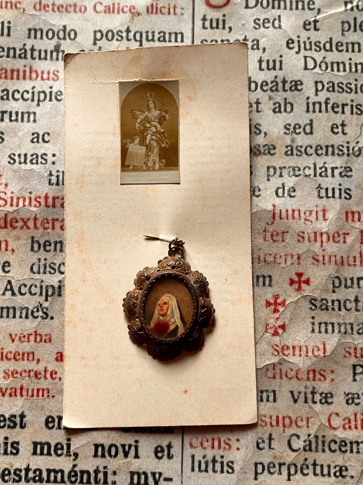 RARE RELIC Holy  St. Rita : Stunning wax seal present - Cascia - 1900's 