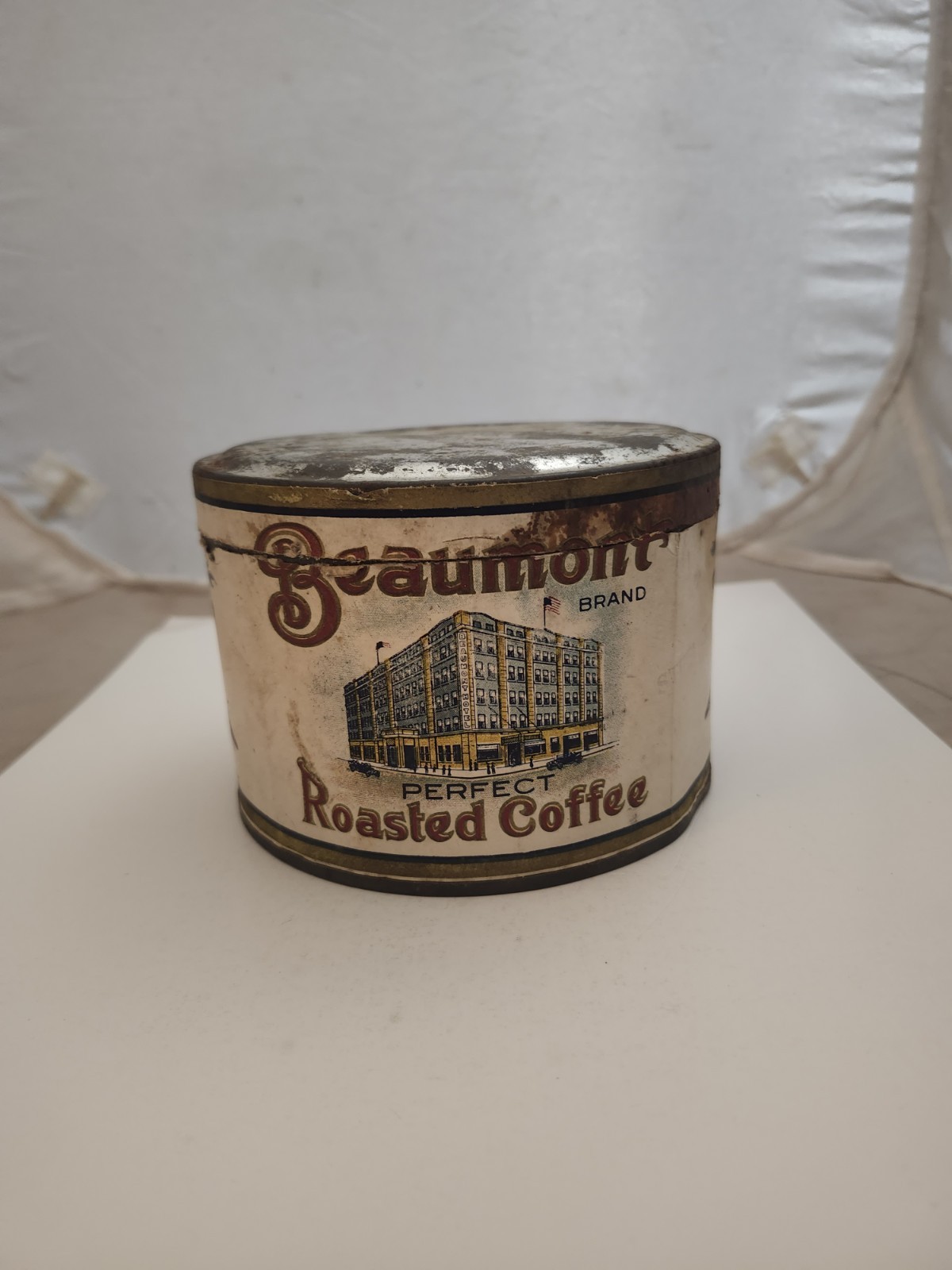 Graphic 1910s era Beaumont Brand Coffee Green Bay WI 1 LB Tin Can Paper Label Graphic 1910s era Beaumont Brand Coffee Green Bay WI 1 LB Tin Can Paper Label